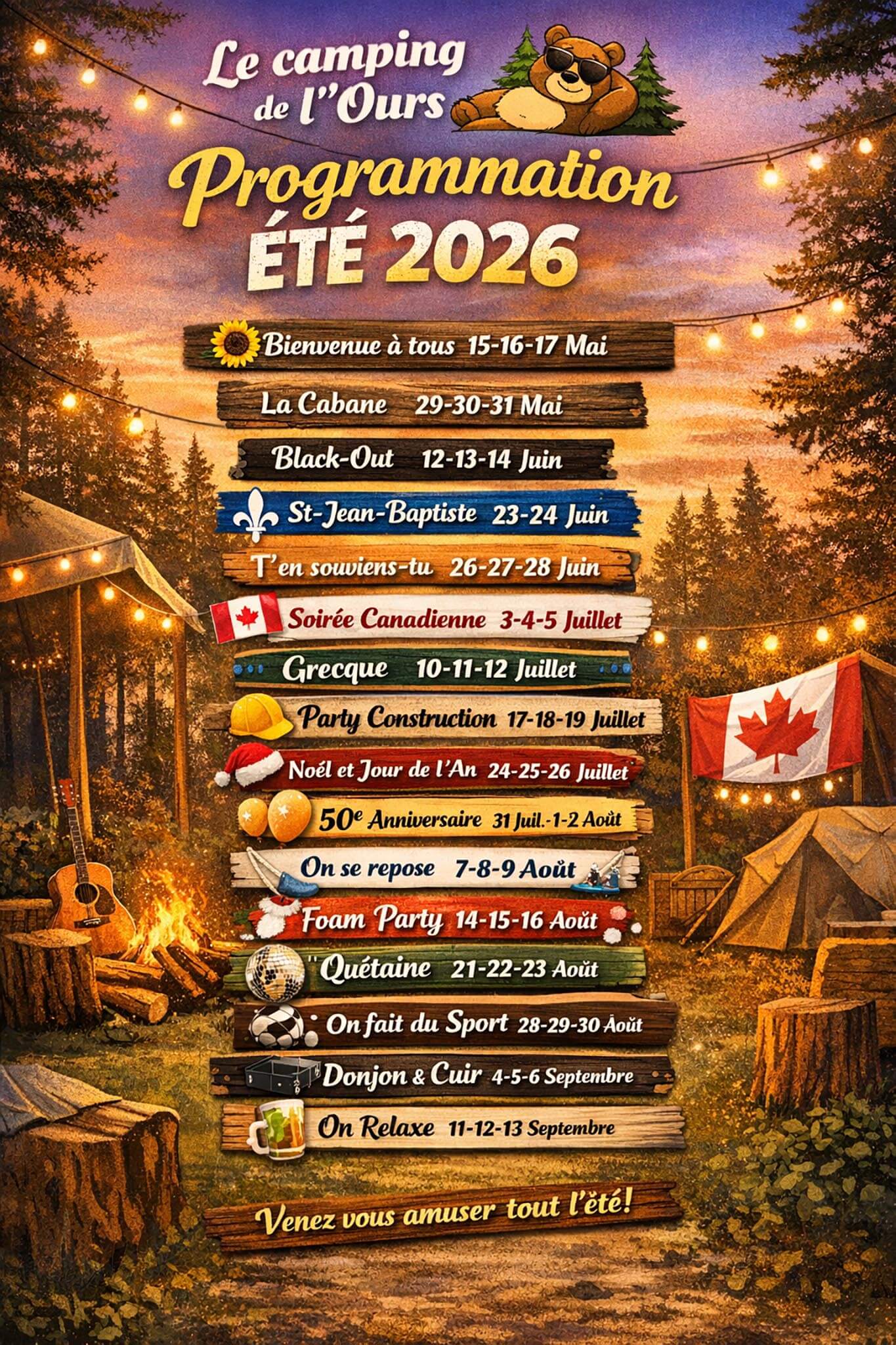 Programmation été 2026